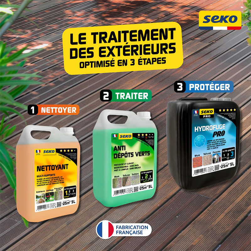 Trio Gagnant Seko – Traitement extérieur en 3 étapes optimisé