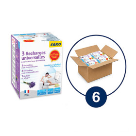 Carton de 6 boîtes 3 recharges 350 g. Lavande