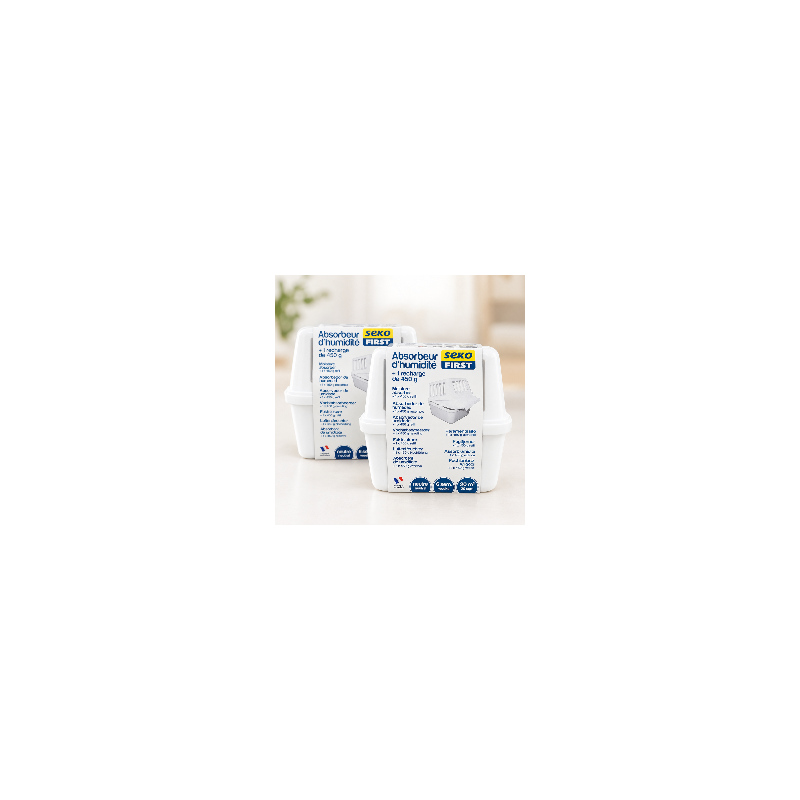 Lot de 2 Absorbeurs d'humidité pièce moyenne - SEKO FIRST