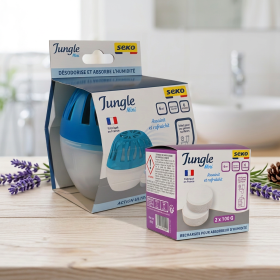 Mini Jungle Rechargeable + Galets 2x100g Lavande
