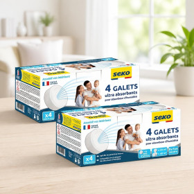 Lot de 2 boîtes de galets 4x450 g. sans parfum